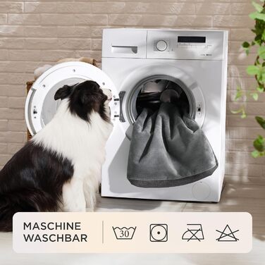 Ортопедична подушка для собак BEDSURE - великі породи, 89x56x8 см, з ефектом пам'яті, миюча, темно-сіра