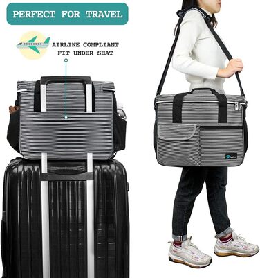 Сумка-органайзер для собак PetAmi: дорожня сумка для корму та аксесуарів, ідеальна для кемпінгу та подорожей з домашніми тваринами (середня)