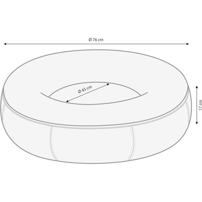 Ліжко для собак та котів Dehner Cookie, діаметр 58 см, висота 17 см, поліестер/плюш, бежеве