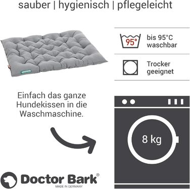 Ортопедичне ліжко для собак Doctor Bark Urban - XXL (100x80 см) - сірий - для великих собак - виготовлено в Німеччині