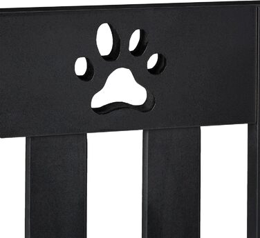 Захисне ворота для собак Relaxdays, розкладне, 60 x 153 см, чорний, MDF