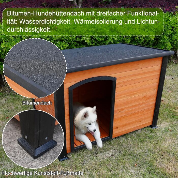 Дерев'яний вольєр для собак Outdoor, вологостійкий дизайн, коричнево-помаранчевий