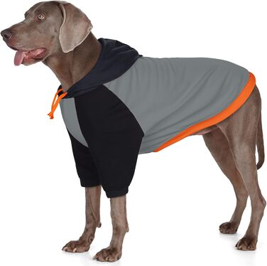 Теплий капюшонний светр AOFITEE для великих собак, рожевий, розмір L (XXX-Large, сірий)