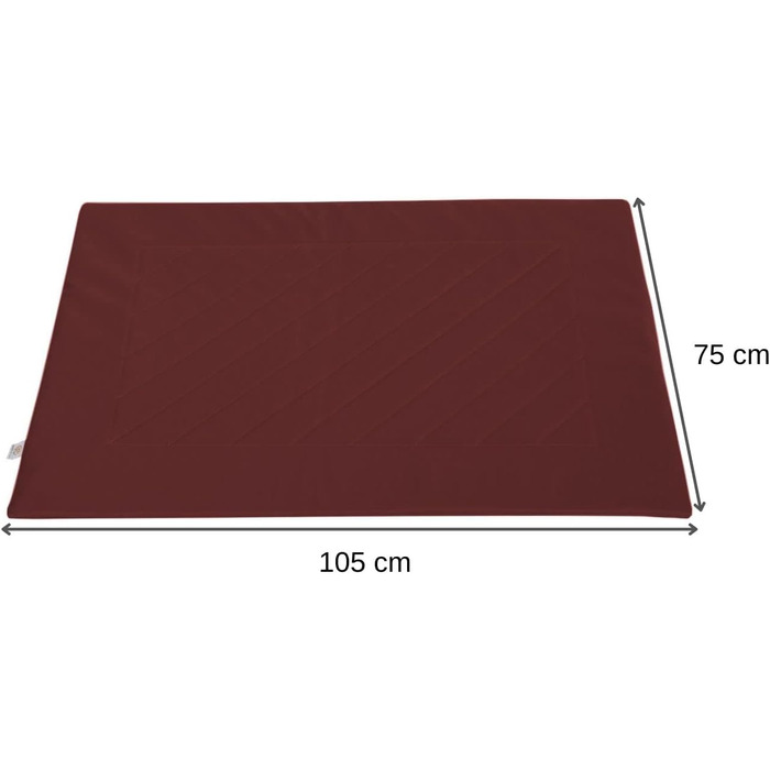 Килимок для собак Barry & Lucy: лежанка, килимок для авто, лежанка для подорожей, водонепроникний, з штучної шкіри (75x105, 105x75, темно-червоний)