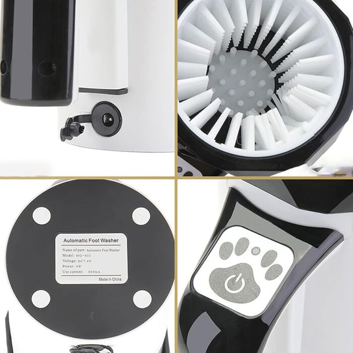 Автоматичний очищувач лап для собак PJDDP, портативний миючий пристрій для лап з м'якою силіконовою масажною щіткою, для великих і середніх собак, блакитний