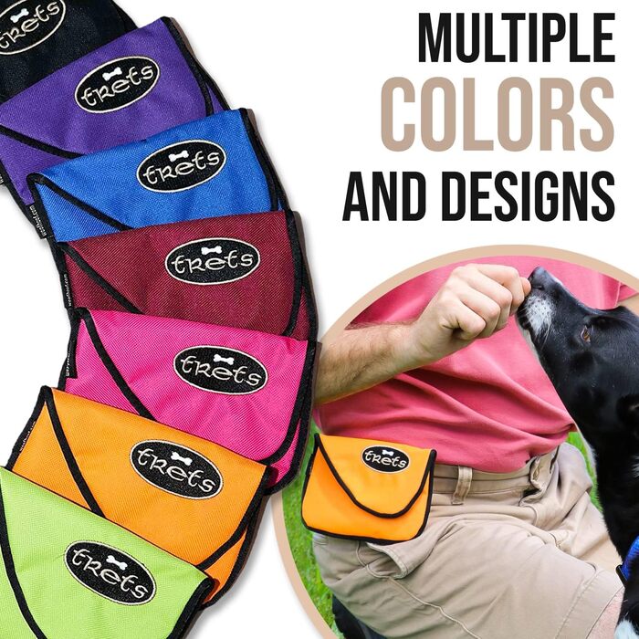 Сумка для ласощів WoofHoof для собак та котів, магнітна, з кліпсою для ременя, чорно-синя, професійна якість