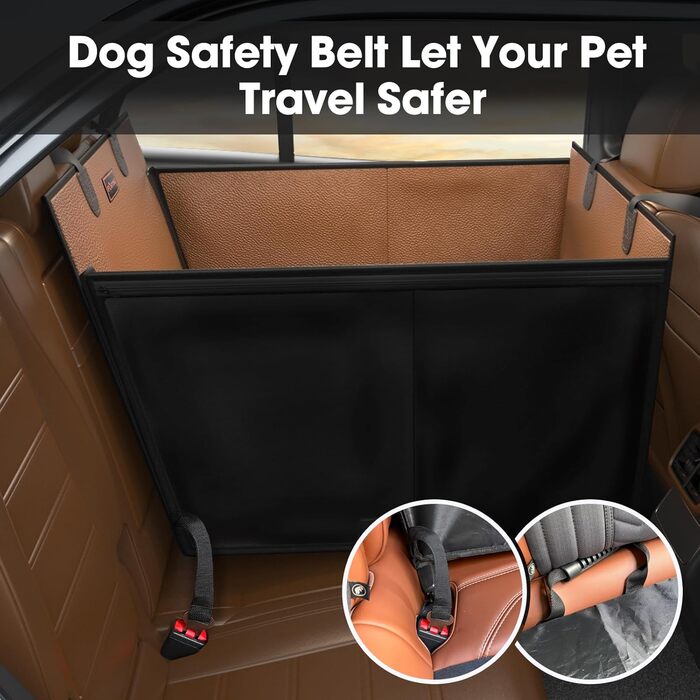 Автокрісло для собак FURTIME, велике, з жорстким дном, водонепроникне, для великих собак, підходить для SUV та позашляховиків