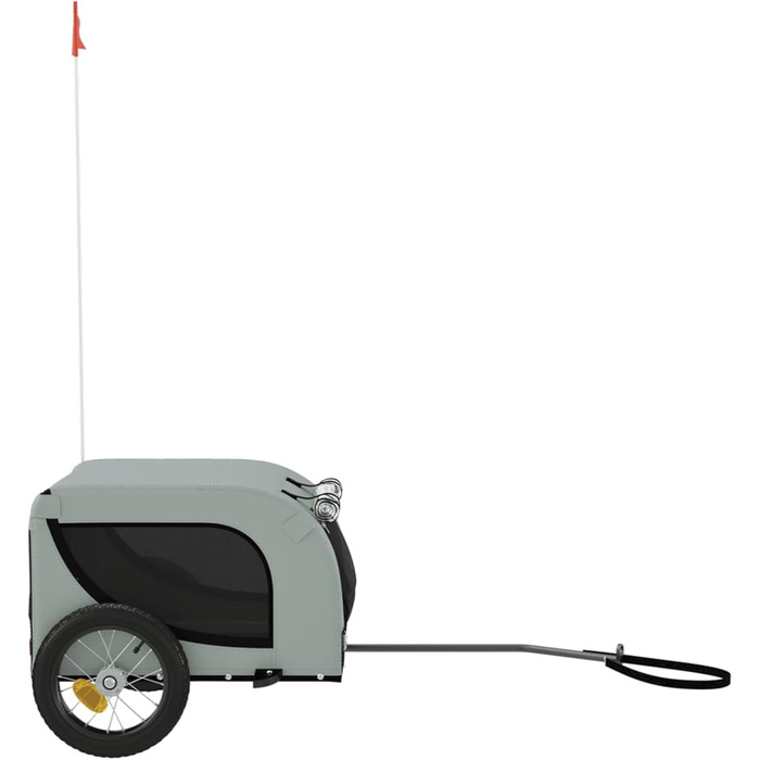 Легкий велосипедний перетягувач для собак Robuster, Oxford, 30 кг, сіро-чорний Model93993