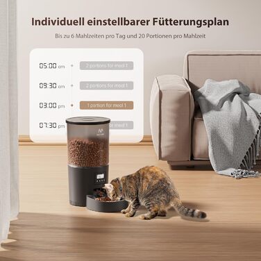 Автомат годівлі для котів IMIPAW 5G WiFi, з керуванням через додаток, для котів та собак