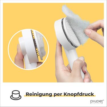 PiuPet® Самоочищуюча щітка для шерсті тварин | Щітка для котів та собак | Інструмент для видалення шерсті