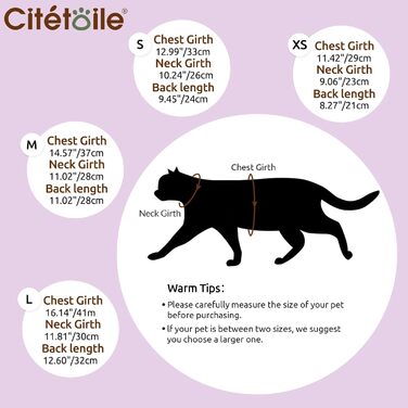 Одяг для котів після операції Citétoile: комбінезон для захисту животика, альтернатива E-обротню, розмір L, фіолетовий