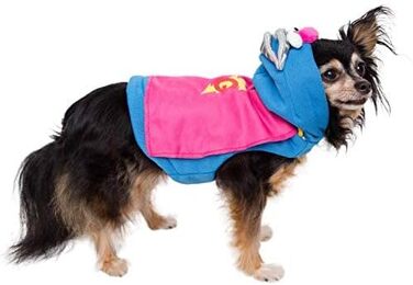 Костюм для собак Super Grover від Pet Krewe – ідеальний для маленьких, середніх, великих та екстра-великих собак. Підходить для Хелловіну, вечірок, фотосесій та як подарунок для собаколюбів