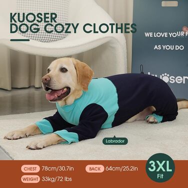 Теплий флісовий собачий светр Kuoer для маленьких собак, зимовий одяг, зелений (XS, синій)