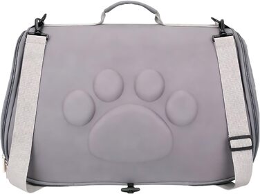 Сумка для кота з плечовим ременем | Сумка-переноска для цуценят для подорожей, на вулицю, в літак, до ветеринара (Сірий, L)