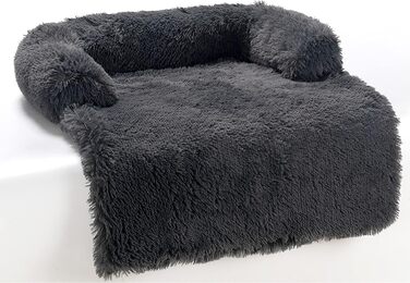 М'яке ліжко для собак, ковдра, подушка для собак середніх та великих порід, килимок для собак та котів, захист дивану, кошик для котів (S, чорний)