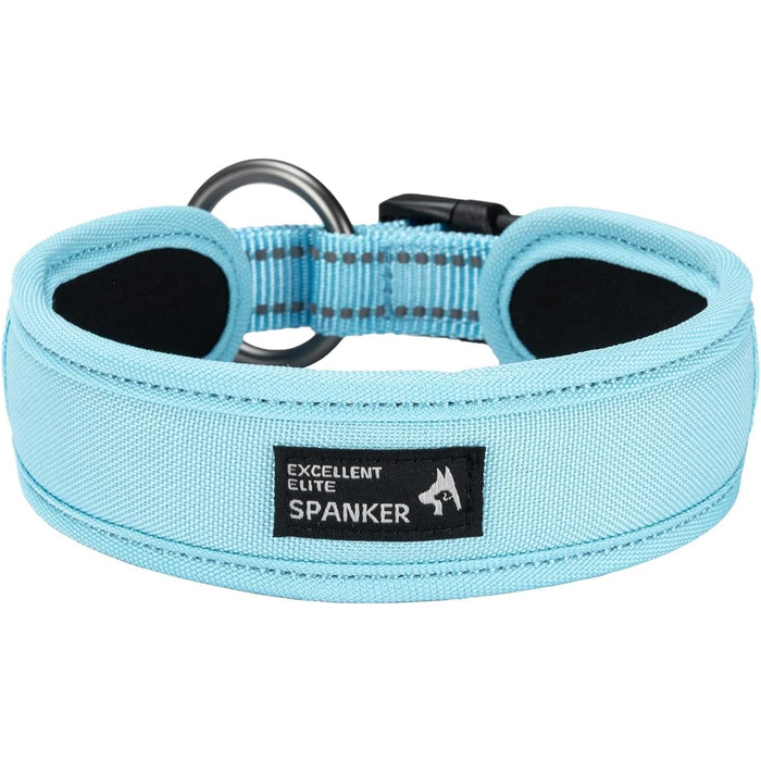 Нашийник для собак Exceent Eite Spanker: міцний, регульований, для навчання та прогулянок, чорний/блакитний (L)