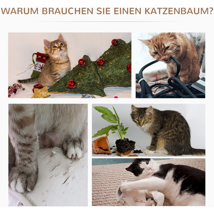 Дряпка для котів PawHut, 3-рівнева, з гамаком і лежанкою, сірий, Ø40x65 см, ігровий комплекс з сизалевими стовпчиками