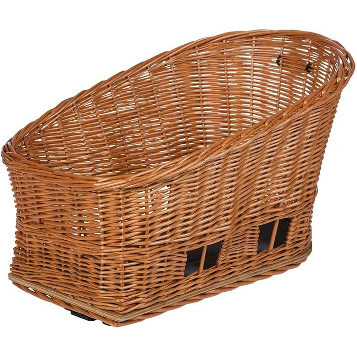 Кошик для велосипеда Basil Pasja – задній, MIK-система, плетіння з лози, з подушкою та адаптерною пластиною, 30 літрів, натуральний колір