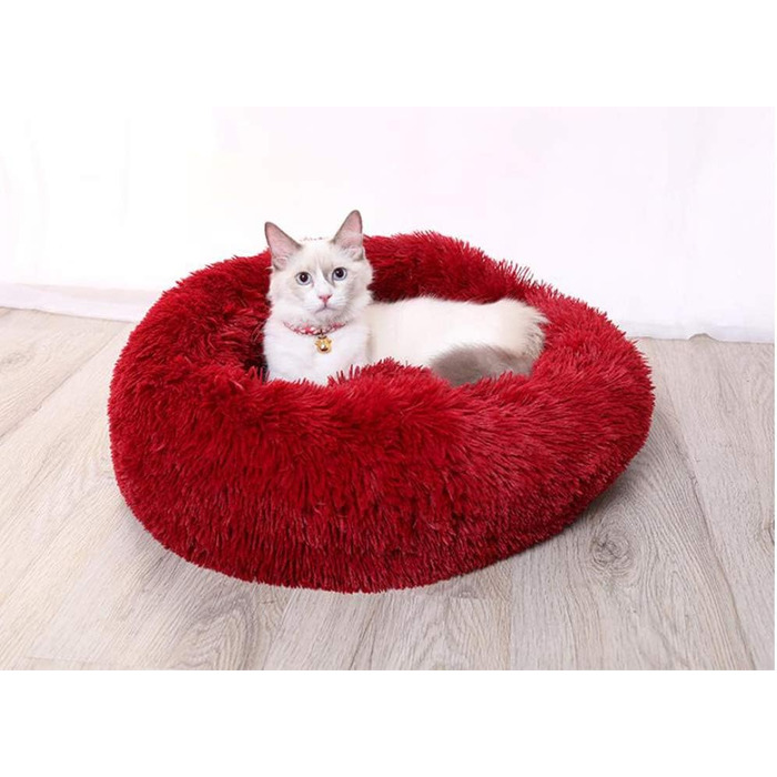 Крісло-ліжко для собак Deluxe, L, червоне (70 см), знімний чохол, для маленьких, середніх та великих собак