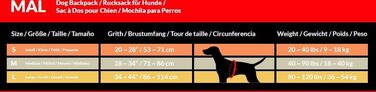 iEnergy™ MAL Hunderucksack: Водонепроникний рюкзак для собак – зручний та добре об'ємний для походів (маленький)