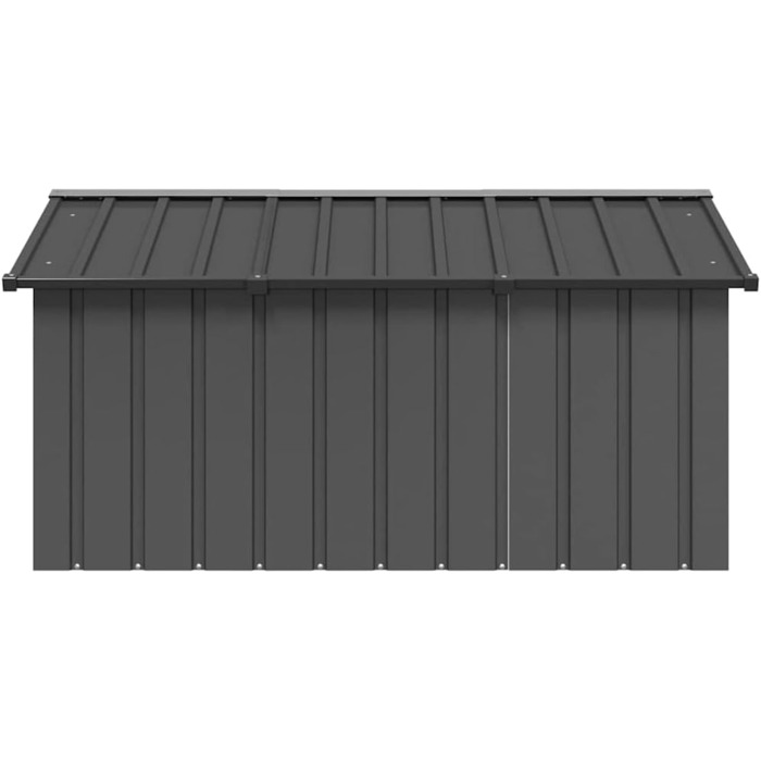 Будка для собаки vidaXL антрацитова 116,5x153x81,5 см, оцинкована сталь