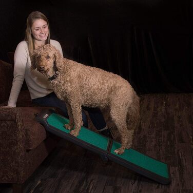 Складана двосекційна рампа Pet Gear supertraX для собак і котів, легка, з антиковзною поверхнею, для перевезення, без інструментів, з ручкою