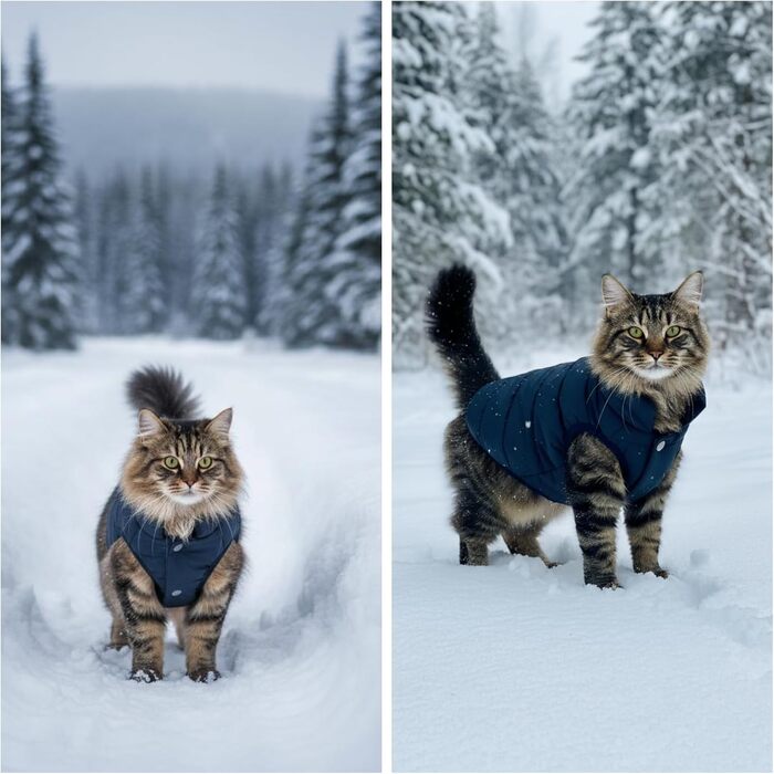 Зимовий теплий водонепроникний одяг для собак - куртка з флісу для малих порід (M, блакитний)