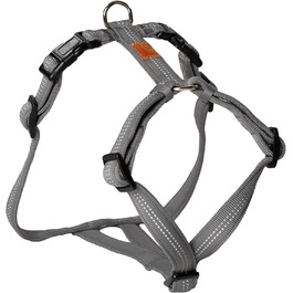 Шлейка для собак Feltmann Super Soft, срібна, світловідбиваюча, обхват 40-60 см, ширина 40-60 см