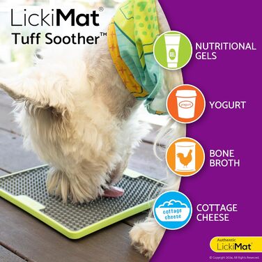 LickiMat Deluxe: килимок для котів, 20x20 см, блакитний (20x20 см, 1 шт.)