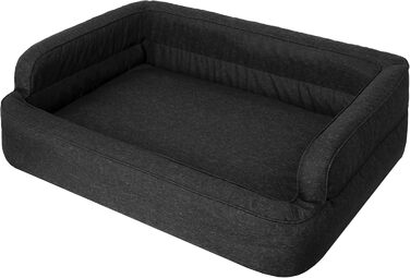 Ліжко для собак PillowPrim XXL 117x79 см, меблі для тварин, котяче ліжко, знімний чохол, чорне, лежак, кошик, подушка, диван для собак