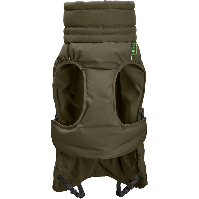 Накидка для собак HUNTER Paxson Mops & Co., оливковий колір, водонепроникна, з відбиваючими елементами, для маленьких собак