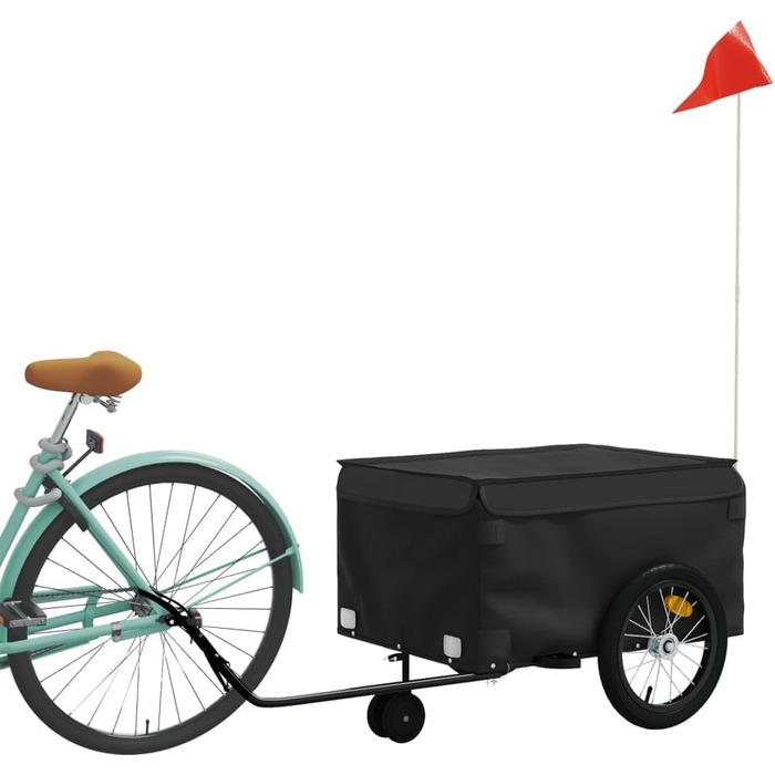 Причіп для велосипеда для собак, транспортний причіп, чорний, 45 кг, сталь, для щоденного транспортування, універсальний, легко монтується