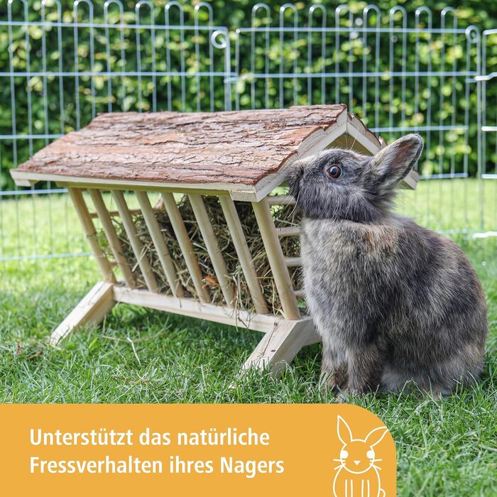Годівниця для сіна Kerbl Pet Nature 45x32x33 см, дерев'яна