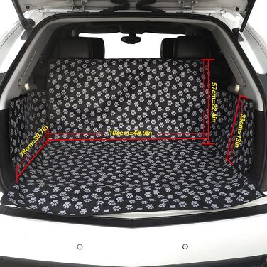 Захист для багажника автомобіля PETCUTE для собак з боковим захистом, універсальна автодека для багажника з захистом краю, водовідштовхувальна, стійка до подряпин, для універсалів, мінівенів та SUV, рожева