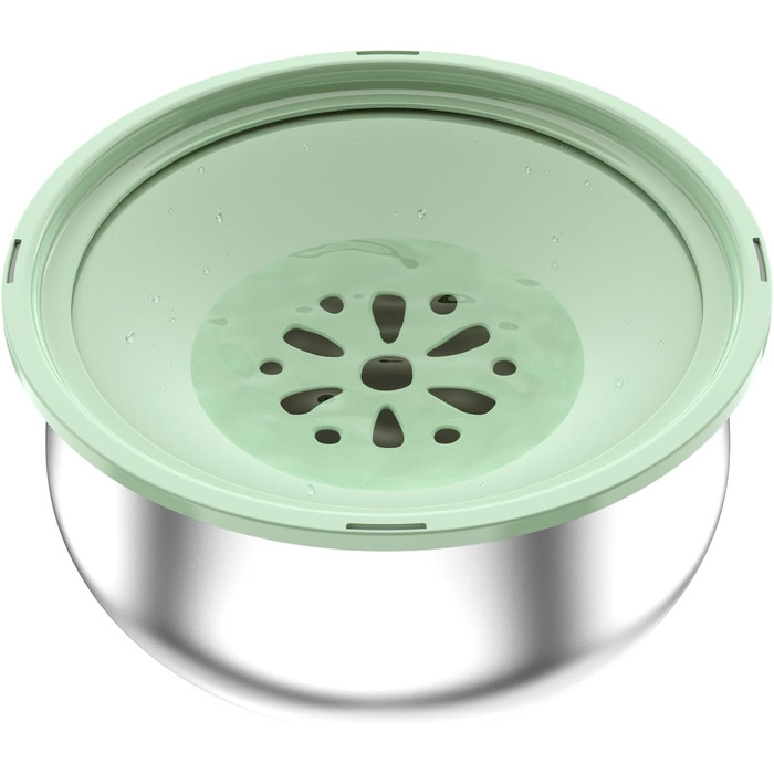 Миска для води для собак Stouchi, не розливається, нержавіюча сталь, велика місткість, повільний диспенсер води, антиковзаюча, для подорожей, зелений колір