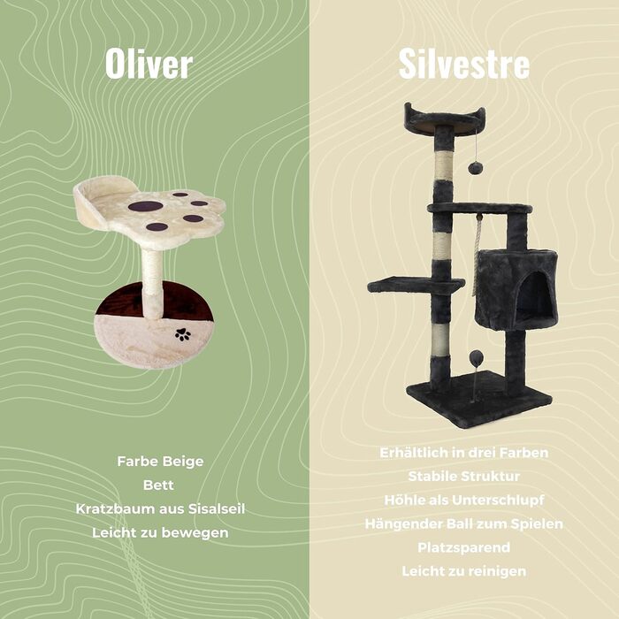 Дряпка для котів Mobiclinic Silvestre, середня, 3 рівні, платформи, укриття, іграшка для котів, сірий, європейський бренд, сизалевий канат