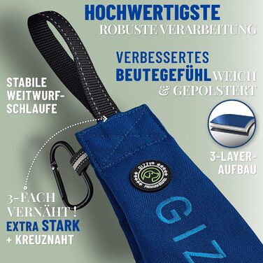 GIZZY® Оригінальний Futterdummy для собак: міцний мішечок для ласощів, тренування собак, аксесуари для собак, блакитний