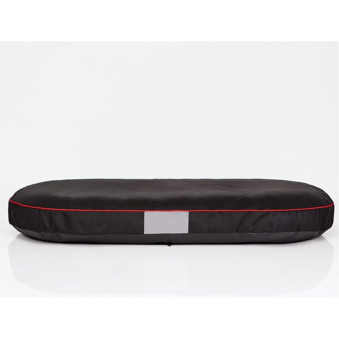 Кругла лежанка для собак Oval - міцна, водонепроникна, з м'яким наповнювачем, для собак маленьких, середніх та великих порід - 87x68x15 см, чорний колір