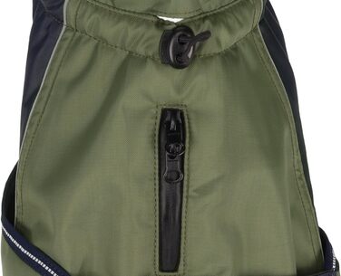 Зимовий теплий накид для собак Flamingo – Eisberg, какі та темно-синій, 40 см, поліестер, дихаючий, водостійкий, з PU-покриттям, з ремінцем на животі, з отвором для шлейки, світловідбиваючий