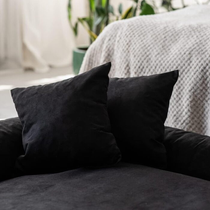 Килимок для собак Puffi, великий, середній, малий – м'який, зносостійкий, миючий, Alcantara, 160x110 см, чорний