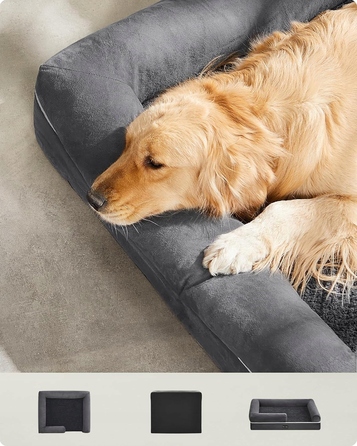 Лежак для собак Feandrea, сірий, 106 x 80 см
