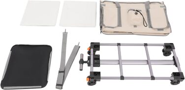 Транспортна переноска для собак та котів з колесами, складна, з дихаючими віконцями, двокамерна (Бежевий)