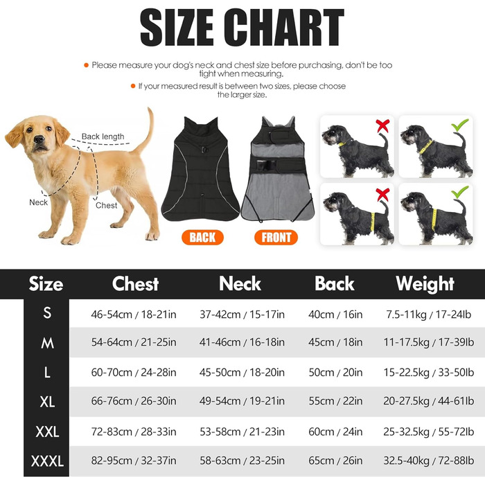 Зимова куртка для собак середніх та великих порід: тепла флісова жилетка, водонепроникна, з D-початком, шнурком та 2 еластичними стрічками, чорного кольору, розмір L