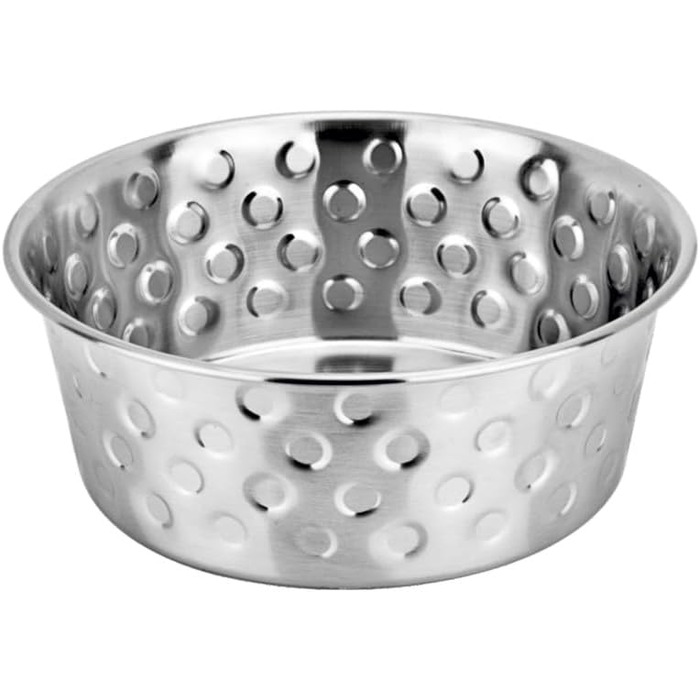 Набори мисок для собак та котів з нержавіючої сталі (2 шт.) – миски для води з неслизьким дном, 600 мл, діаметр 14 см (Candy Dots)