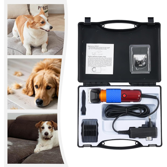 Професійна машинка для стрижки собак, 36W, 1000-6600RPM, електрична