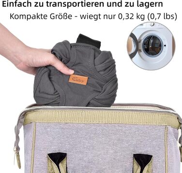 CUBY Сумка-переноска для собак, літня переноска для собак, рюкзак-переноска для собак, регульована переноска для цуценят, 10 фунтів (темно-сірий)