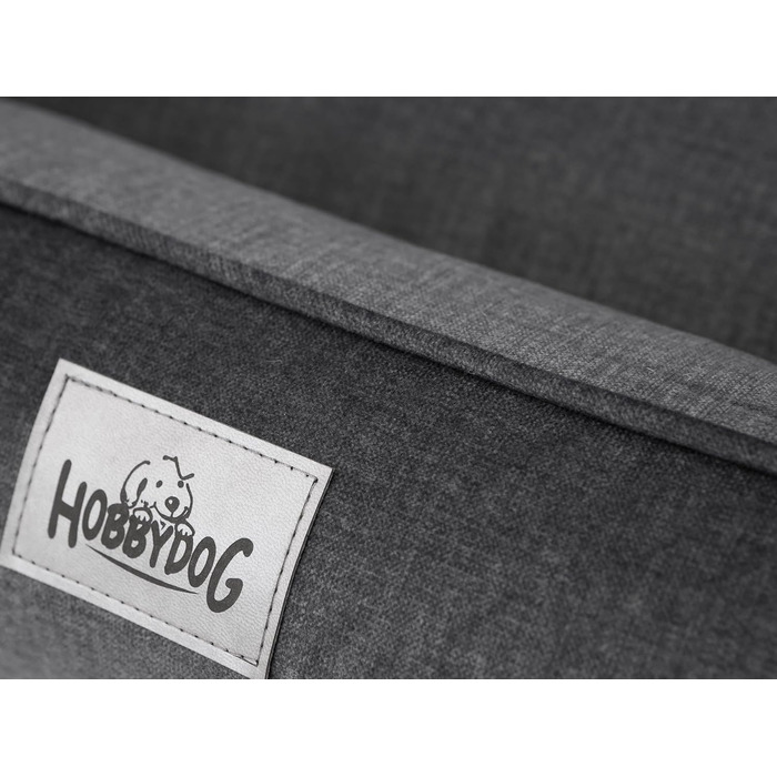 Ліжко для собак Joker - ліжко-кошик для собак маленьких, середніх та великих порід - м'яке ліжко для собак, диван для собак, знімний та пральний чохол, розмір L: 106 x 80 см (S - 64 x 49 см, Графіт Fancy)