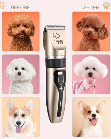 Електричний триммер для собак без дроту, машинка для стрижки шерсті собак, тиха, акумуляторна, для собак та котів