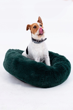 М'яке плюшеве ліжко для собак, зелене, 120 x 120 см