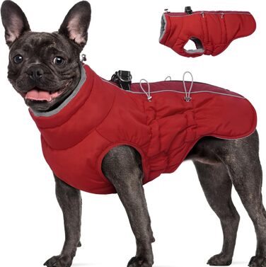 Зимовий теплий одяг для собак середніх порід, теплий флісовий одяг, без рукавів, червоний, розмір L